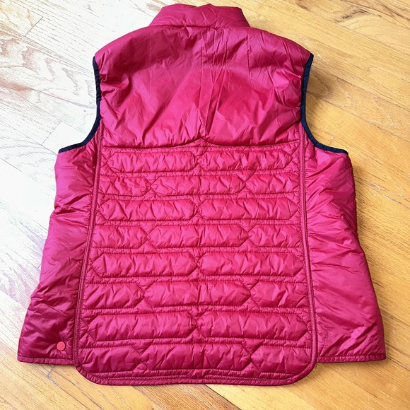Hunter Puffer Vest Womens L Red Quilted Packable Lightweight Nylon Outdoor Layer - Picture 2 of 12